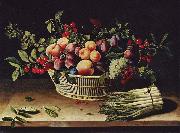 Louise Moillon, Weintrauben, apfel und Melonen